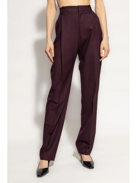 Victoria Beckham creased trousers - Red