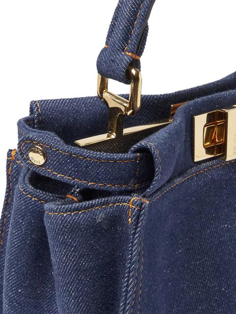 FENDI small Peekaboo top-handle tote bag - Blue