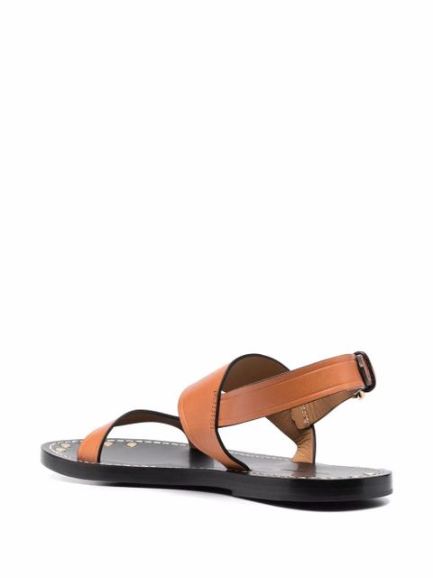 ISABEL MARANT stud detail leather sandals - Brown - zdjęcie produktu nr 2