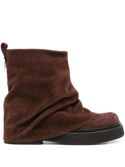 The Attico slouchy suede boots - Brown - zdjęcie produktu nr 1