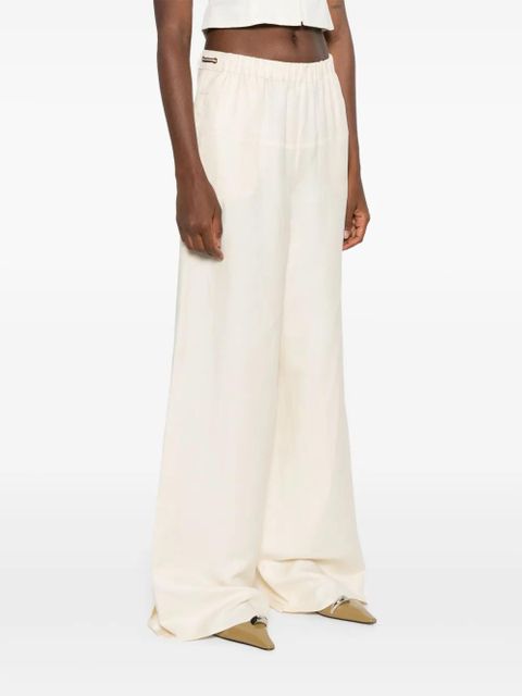 Max Mara linen-blend wide-leg trousers - Neutrals