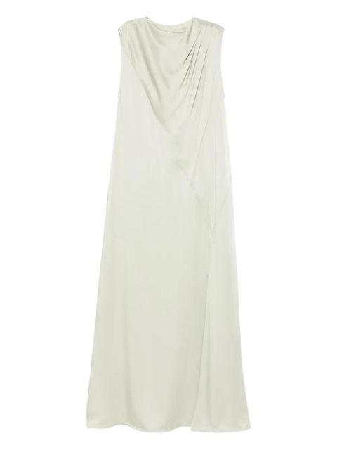 Jil Sander pleated sleeveless maxi dress - Green