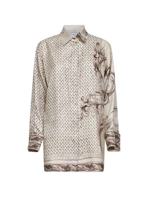 Max Mara buttoned printed shirt - Neutrals - zdjęcie produktu nr 1