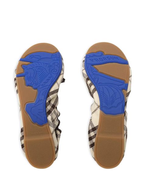 Burberry checked ballet flats - Neutrals