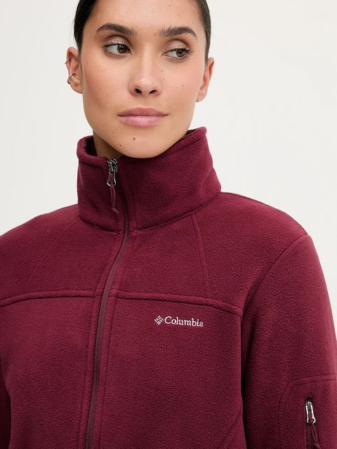 Columbia bluza sportowa Fast Trek II kolor bordowy gładka 1465351