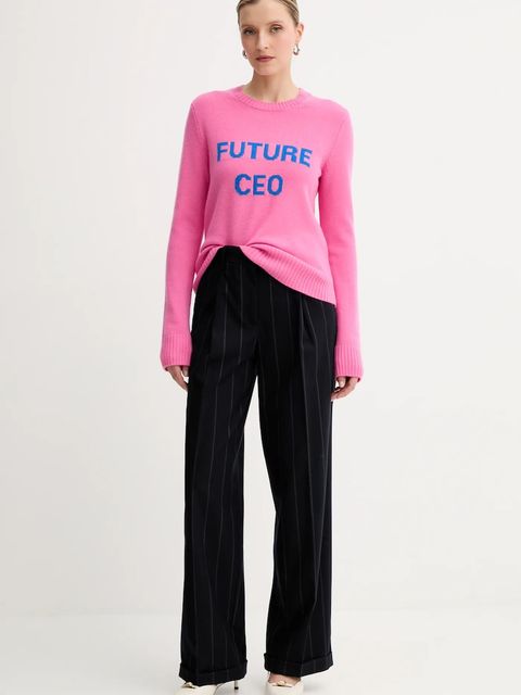 MAX&Co. sweter wełniany damski kolor różowy lekki 2528366032200 - zdjęcie produktu nr 2