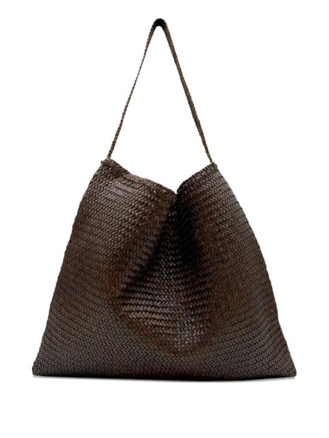 DRAGON DIFFUSION woven leather shoulder bag - Brown - zdjęcie produktu nr 1
