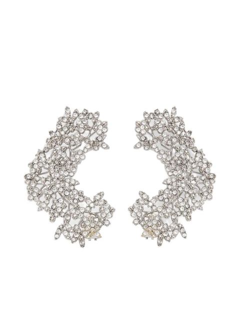 Jil Sander zirconie-embellished earrings - Silver - zdjęcie produktu nr 1