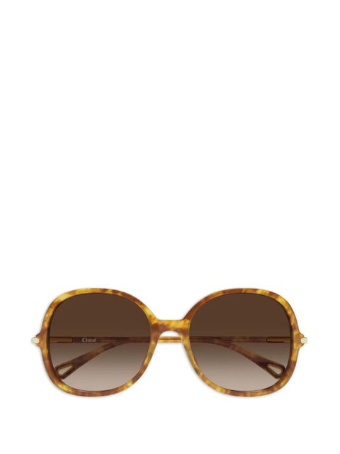 Chloé Eyewear oversized-frame sunglasses - Brown - zdjęcie produktu nr 1