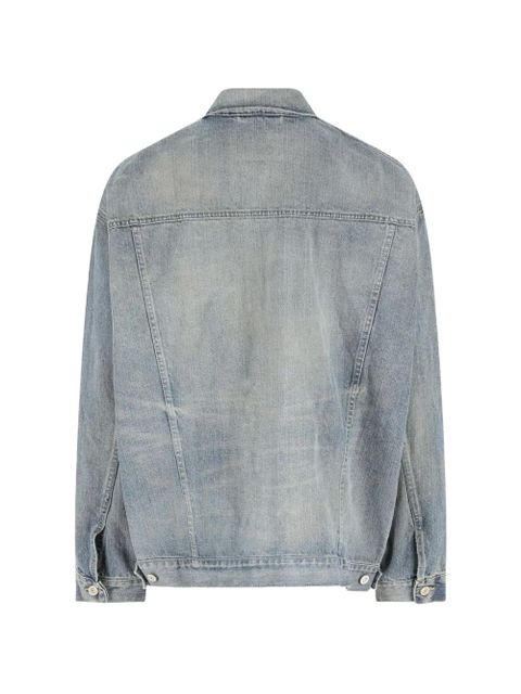 Balenciaga lettering denim jacket - Blue - zdjęcie produktu nr 2
