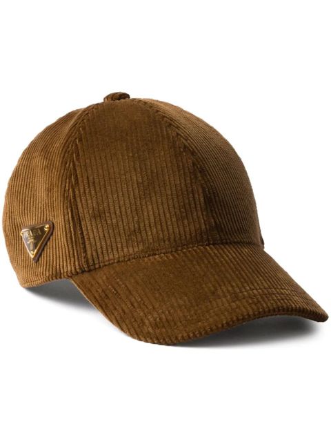 Prada corduroy baseball cap - Brown - zdjęcie produktu nr 2