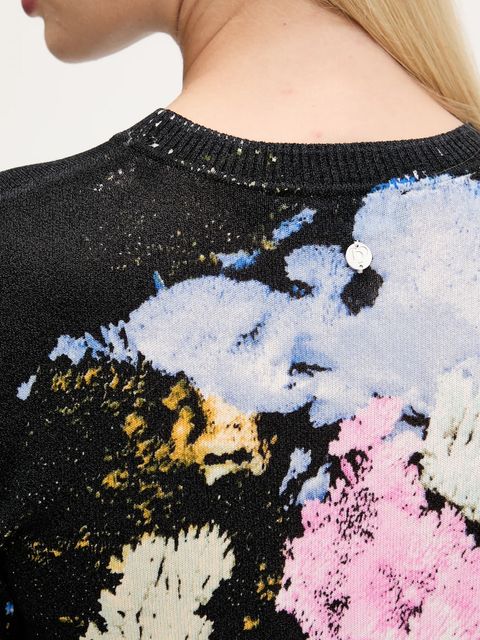 Desigual sweter NENUFAR LACROIX damski kolor czarny lekki 25WWJF46