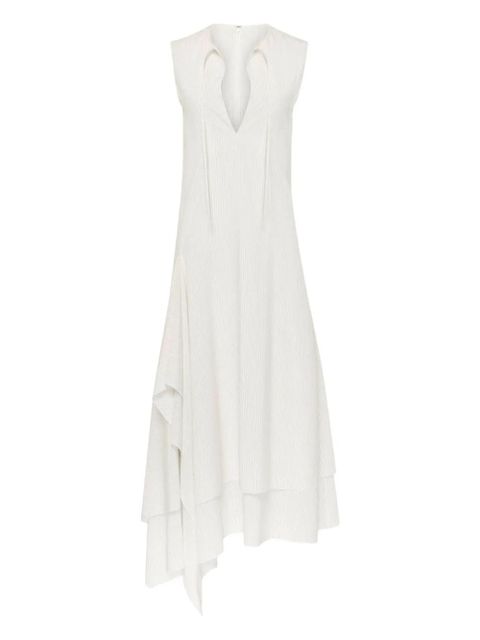 JW Anderson tie-neck ruffled dress - White - zdjęcie produktu nr 1