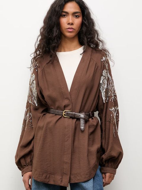 Answear.LAB marynarka damska z wiskozy - zdjęcie produktu nr 2