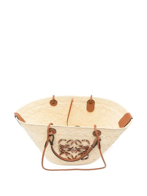 LOEWE Anagram logo woven tote bag - Neutrals