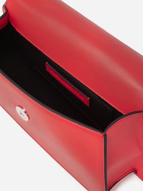 Karl Lagerfeld torebka skórzana K/SIGNATURE kolor czerwony A1W30458