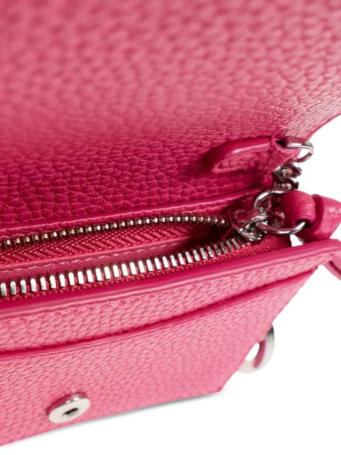 GANNI textured logo keyring - Pink