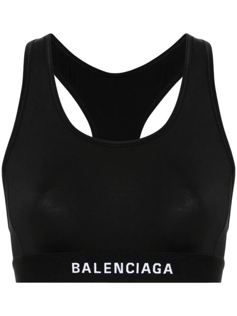Balenciaga logo-underband sports bra - Black - zdjęcie produktu nr 1