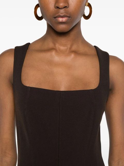 Simkhai square-neck mini dress - Brown