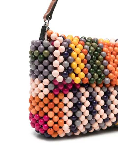 STAUD Timmy beaded shoulder bag - Orange