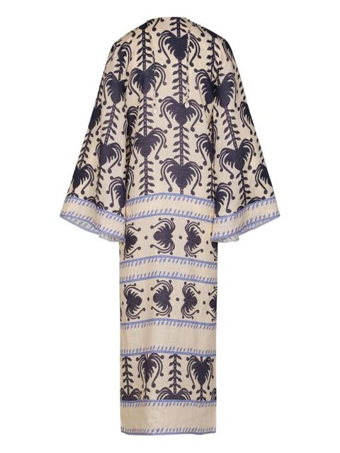 Johanna Ortiz Wild Savannah printed midi dress - Neutrals