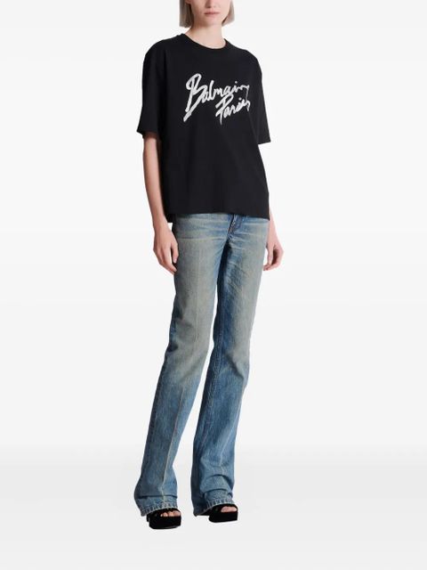 Balmain Boxy logo-print T-shirt - Black