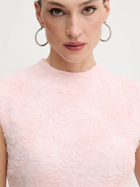 Rotate sukienka kolor różowy mini dopasowana 1152301809