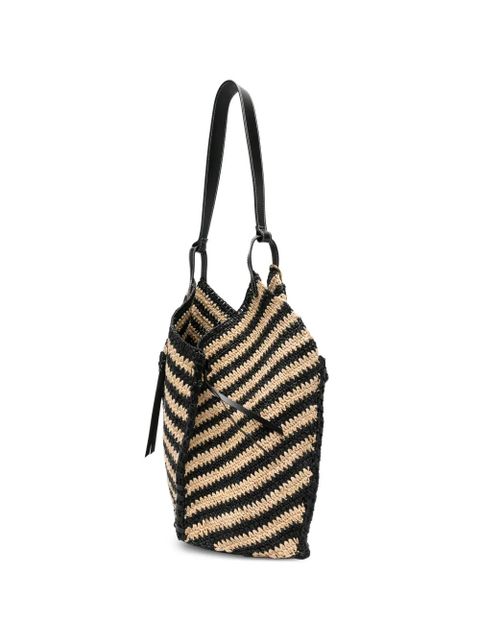 ISABEL MARANT Tampa striped shoulder bag - Black