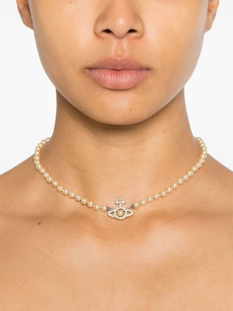 Vivienne Westwood Olympia pearl stones necklace - Gold - zdjęcie produktu nr 2