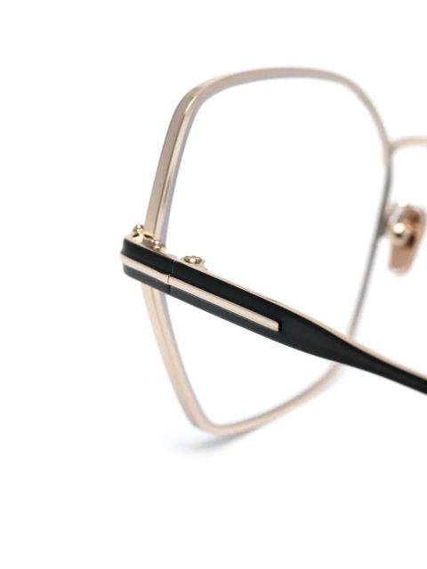TOM FORD Eyewear metal-butterfly-frame glasses - Gold