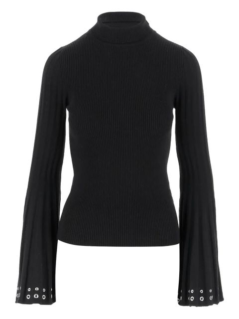 Blumarine bell-sleeve embellished sweater - Black - zdjęcie produktu nr 1
