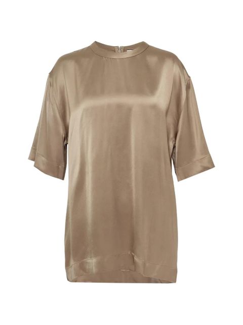 TOTEME satin T-shirt - Neutrals - zdjęcie produktu nr 1