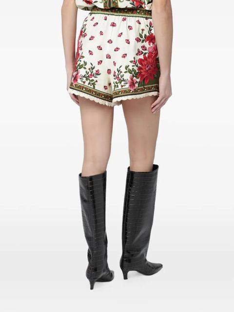 FARM Rio floral drawstring shorts - Neutrals