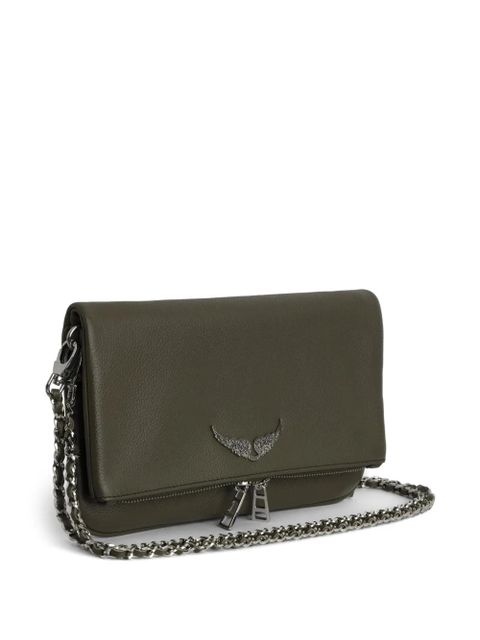 Zadig&Voltaire Rocky leather clutch bag - Green
