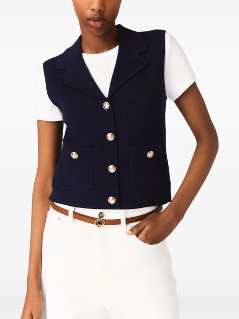 Maje button pocket vest - Blue