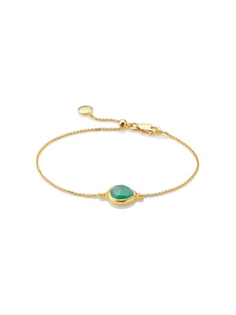 Monica Vinader Siren Fine Chain Green Onyx bracelet - Gold - zdjęcie produktu nr 1
