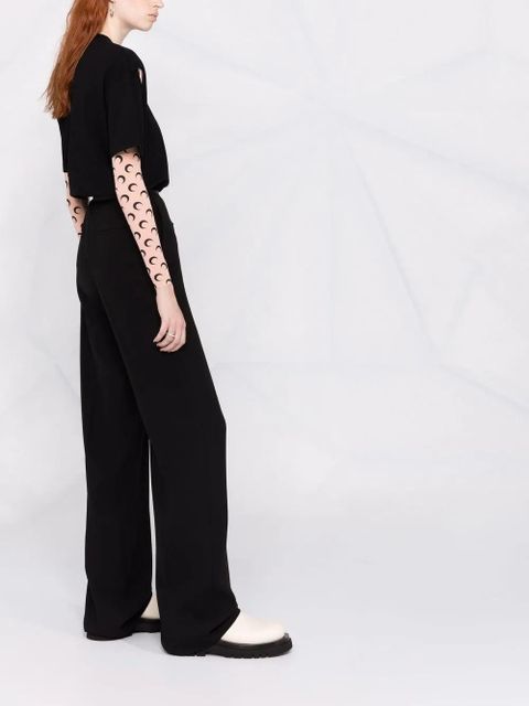 AMBUSH slit-detail cotton T-shirt - Black