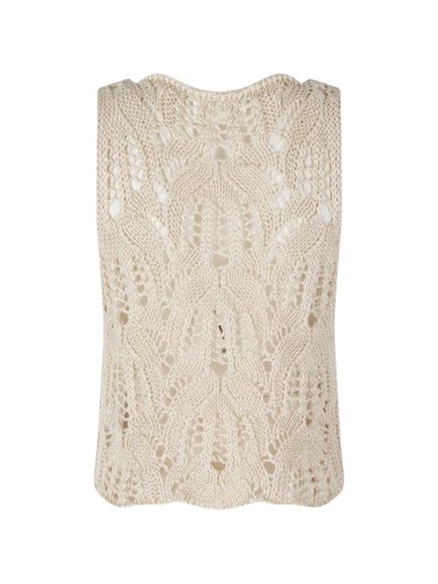 SOLOTRE Maglia open-knit top - Neutrals - zdjęcie produktu nr 2
