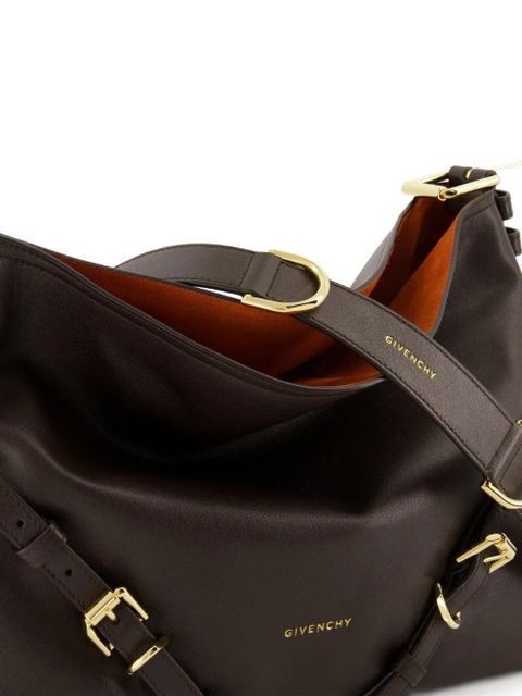 Givenchy medium Voyou buckle-fastening calfskin shoulder bag - Brown