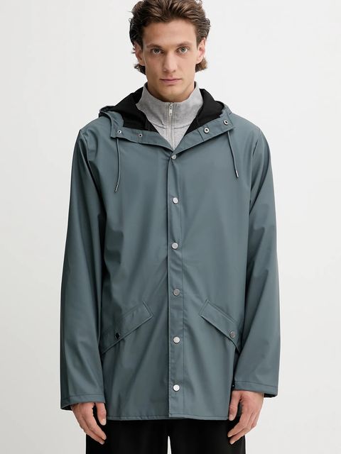 Rains kurtka 12010 Jacket kolor niebieski przejściowa 12010