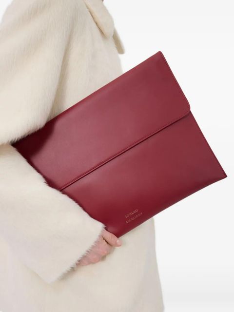 LouLou de Saison Gaia leather clutch bag - Red