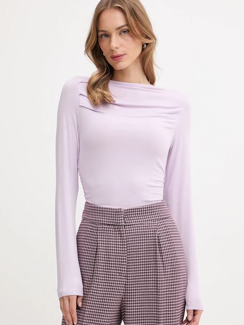 United Colors of Benetton longsleeve kolor fioletowy 37UKD10BA - zdjęcie produktu nr 1