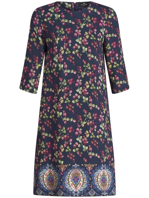 ETRO graphic-print shift-style dress - Blue - zdjęcie produktu nr 1
