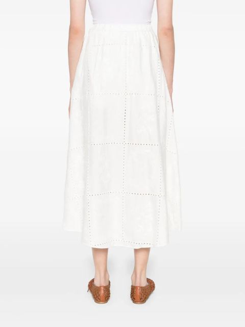 Maje embroidered midi skirt - White - zdjęcie produktu nr 2