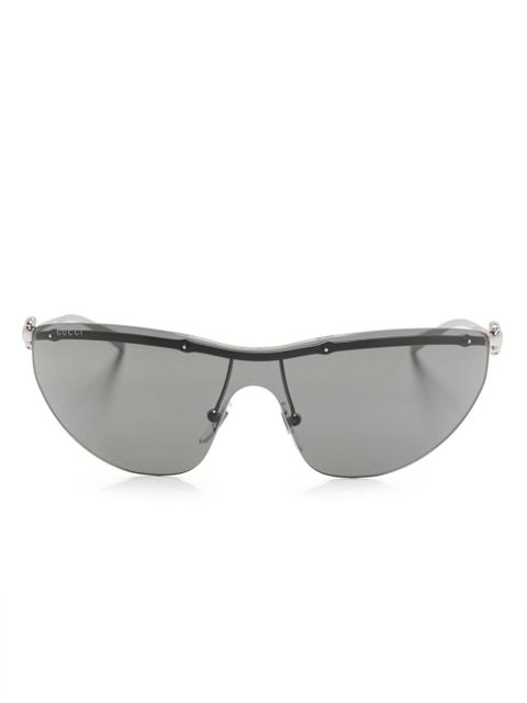 Gucci Eyewear shield-frame sunglasses - Silver - zdjęcie produktu nr 1