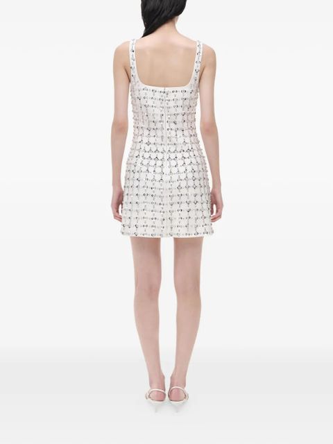 Simkhai Ziva floral-embellished mini dress - White