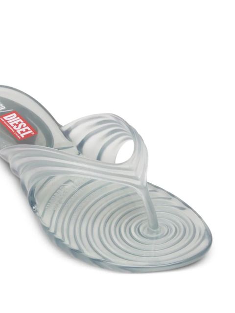 Diesel x Melissa pleated thong sandals - Grey
