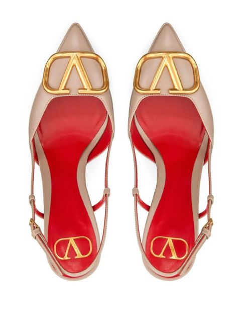 Valentino Garavani 120mm VLogo Signature slingback pumps - Neutrals