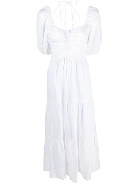 Faithfull the Brand Palacio halterneck linen midi dress - White - zdjęcie produktu nr 1