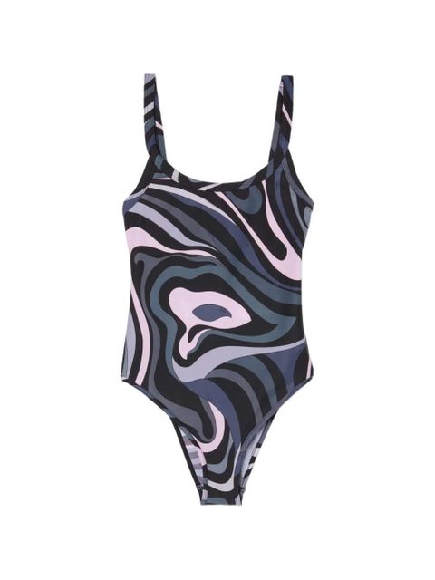 PUCCI Marmo-print square-neck swimsuit - Black - zdjęcie produktu nr 1